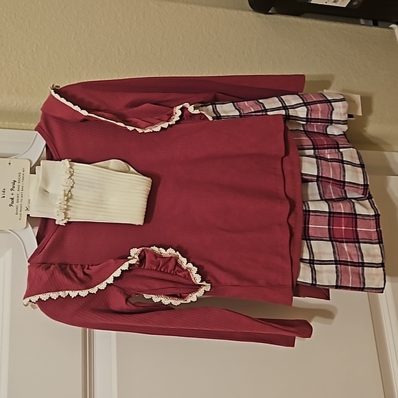 Pack and party girl plaid skirt set for little girls (size 4) - Picture 1 of 5